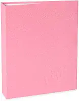 Álbum de fotos Ical, encadernação tradicional, para 200 fotos 10x15cm - envelope plástico transparente - linha Cores - modelo rosa texturizado - 170