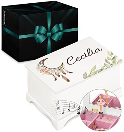 Averton Scatola Usicale Portagioie Con Ballerina - Stapa Personalizzata - Carillon Portagioie - Foto 4