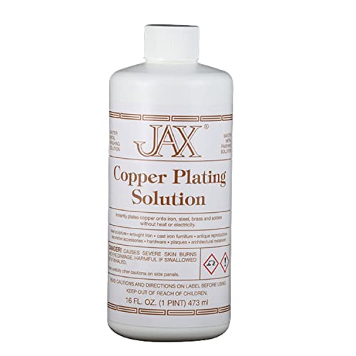 JAX Copper Plating Solution - Metal Finishing Solution - Antique Finish Without Heat or Electricity - Pint