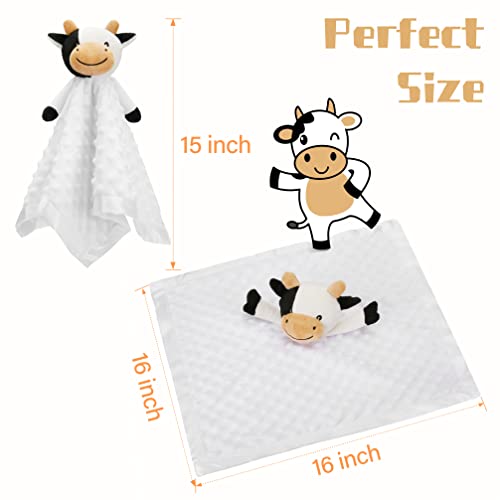 Pro Goleem Cow Security Blanket Soft Loveys For Babies For Boys And Girls Newborn Lovie Infant Blankie Cow Baby Stuff Baby Snuggle Toy Baby Gifts 16 Inch #TOP3