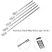Telescopic BBQ Fork Set Stainless Steel Adjustable Length 8.7-25.4 Inches for Outdoor Cooking Camping Dessert Serving Non Slip Grip Food Safe