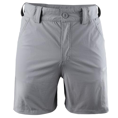 FitsT4 Sports Men’s Cargo Hiking Shorts 7 Inch Stretch Water Resistant Quick Dry Lightweight Outdoor Tactical Shorts,grey,XL