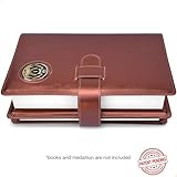 GALILEO® Double AA Big Book Cover & 12 Steps & 12 Traditions | PU Leather | Coin Holder | AA Book Covers for Hardcover | AA Gift | Alcoholics Anonymous (Coin Pocket/Copper) - Image 2