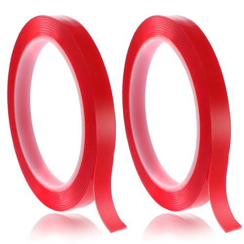 Aeaocvo 2 Rolls Nail Art Tape 98FT Double Sided Tape Nails Waterproof Removable Traceless Clear Mounting Tape Press on Nail Supplies for Nail Tips Colors Designs Showcase