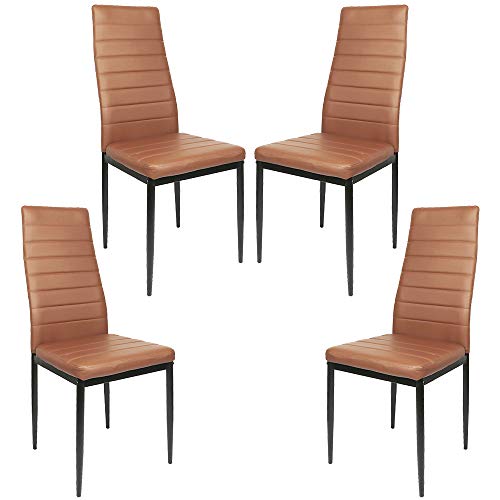 Sillas Comedor Pack 4 Marron Marca LANTUS