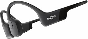 SHOKZ OpenRun Bone Conduction Headphones,Open-Ear Bluetooth Wireless Sport Headphones for Running & Workout,Sweat Resistant, Long 8H Playtime,Mic,Hair Band-Standard-Black