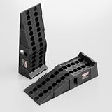 Auffahrrampe PKW - [2er Set] Auto Rampe für maximalen Halt [<8T] - Hochbelastbare Rampe Auto für kfz jeden Untergrund -Hebebühnenrampe 2 Stück (Hoch/8.0T)