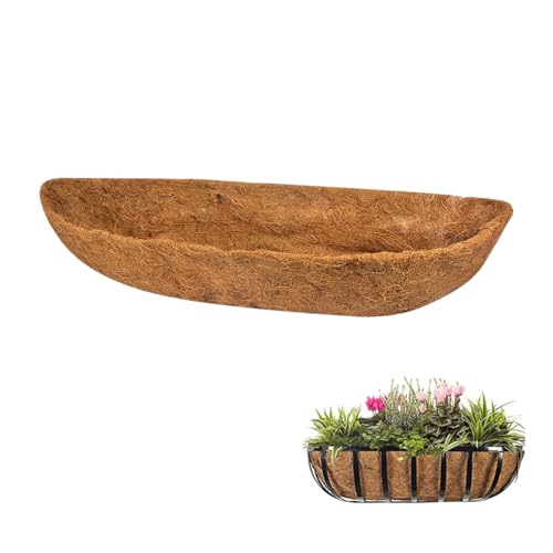 Liner de fibra de coco de coco de coco montada en la pared de la pared de la plantación | Suspensión de reemplazo ajustable Insertos de coco | Veseles vegetales Insertar para macetas de flores,