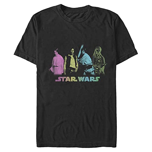T-shirt Star Wars homme manches courtes grande taille coton noir