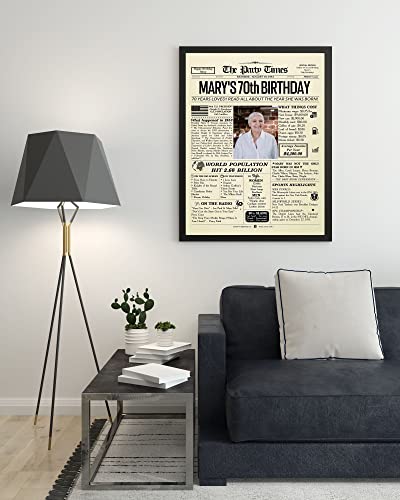 Personalized 70Th Birthday Party Decorations For Men, Women, Dad, Mom, Back To 1952 Poster Gifts, Gift For Dad, Mom, Him, Her, Father, Mother Turning 70 Years Old, Back To 1952 Poster With Your Personalized Photo, Unique Gift Idea #TOP3