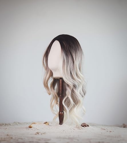 Perruque haut de gamme en mélange de cheveux Roma blond cendré 14"