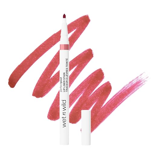 wet n wild Perfect Pout Lip Liner Stain Long-Lasting Transfer-Proof Formula with Blade-Like Applicator for Precision & Full Lip Coverage Vegan & Cruelty-Free - Im Blushing