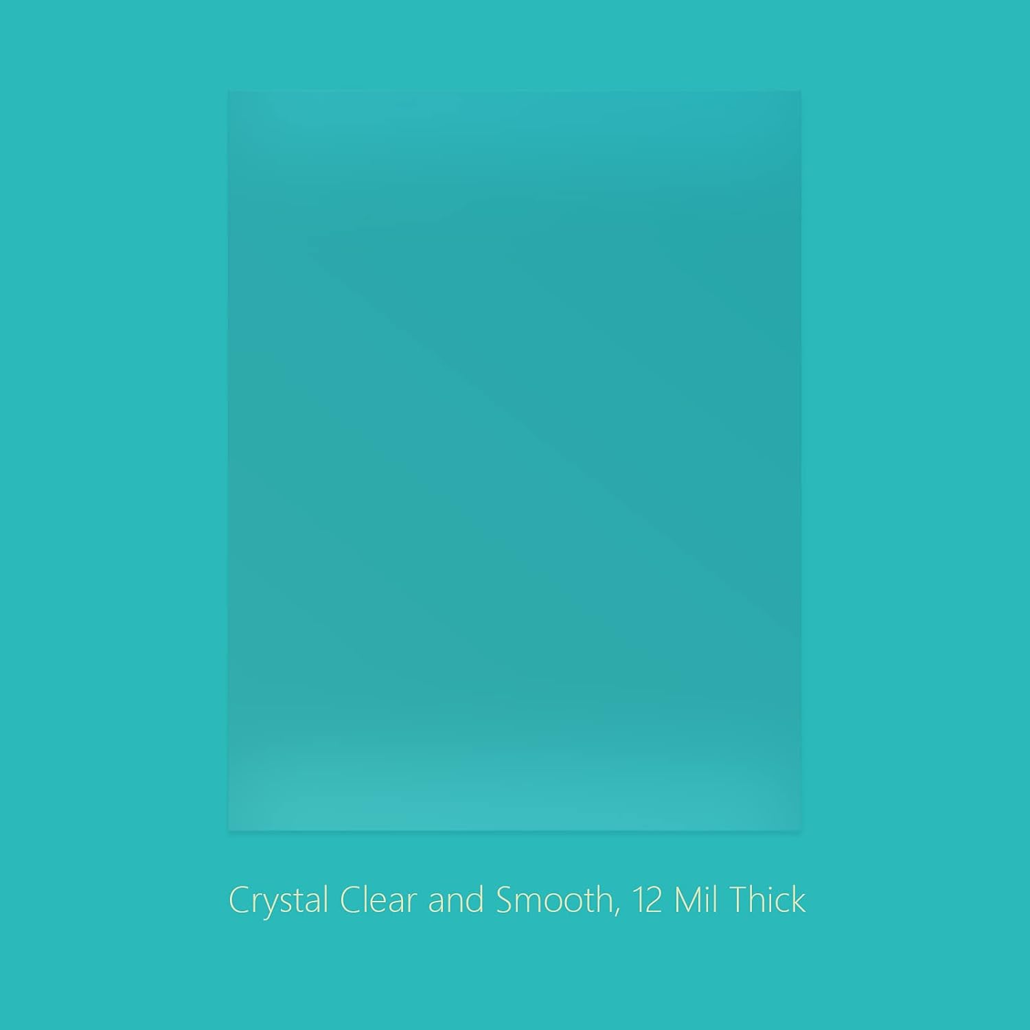 Binditek 100 Pack 12 Mil PVC Plastic Binding Covers, 8.5 x 11 Inches, Letter Size, Square Corners, Un-Punched, Office Supplies