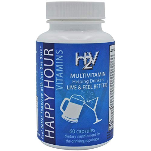 Happy Hour Vitamins Bottle - Multivitamin Formulated for Better Mornings â€“ Live & Feel Better with Milk Thistle, Prickly Pear Cactus, B & C Vitamins, & More- 30 Servings