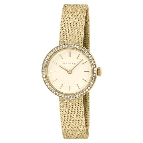 Montre dorée Radley 27 mm en maille fine pour poignets délicats