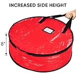 BALEINE Wreath Storage Container, 2 Pack Christmas Wreath Storage Bag with Tear Resistant PE Material and Reinforced Handle for Holiday Xmas (Grey, 30"x8") - Image 3