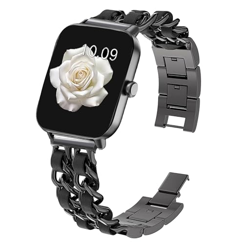 Correa metálica y cuero 22mm para Smartwatch ID208 Plus