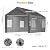 Carport Canopy 10x20 FT Heavy Duty Boat Car Canopy with Removable Sidewalls and Roll up Ventilated Windows