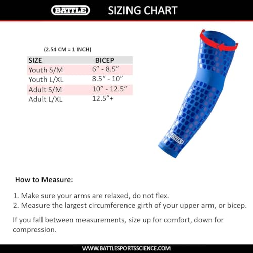 Battle Sports Football Arm Sleeve with Ventilated Design, Moisture Wicking Fabric, UV Protection, Single Sleeve4