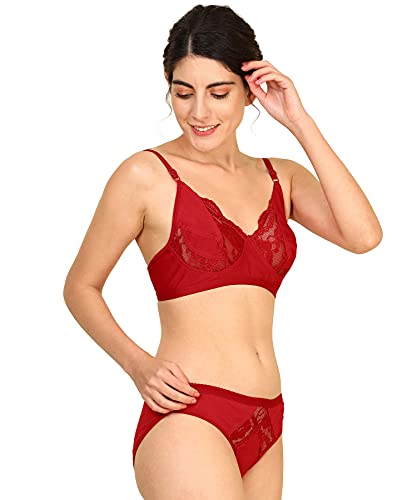 Image of PIBU Women's (1P Neelam Set Red 34 Multicolor,Red 34)