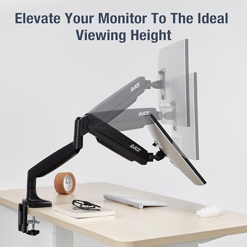 Image of AVLT Single 17 inch-45 inch Monitor Arm Desk Mount Premium - Black
