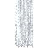 WHITE BEADS NECKLACE (4 DOZEN) - BULK
