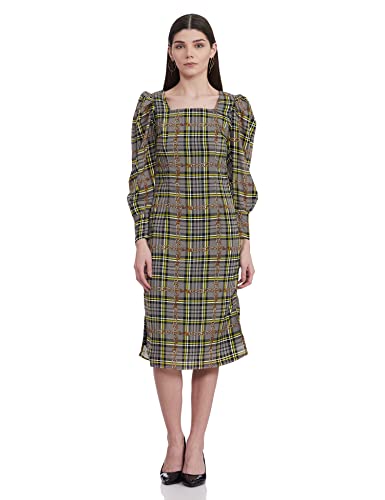 Image of Marie Claire Women's Polyester A-Line Midi Casual Dress