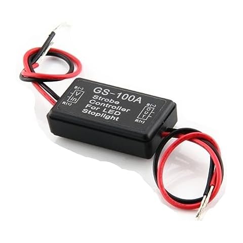 Qiorange Flash Strobe Controller Flasher Module for LED Brake Tail Stop Light 12-16V Cover