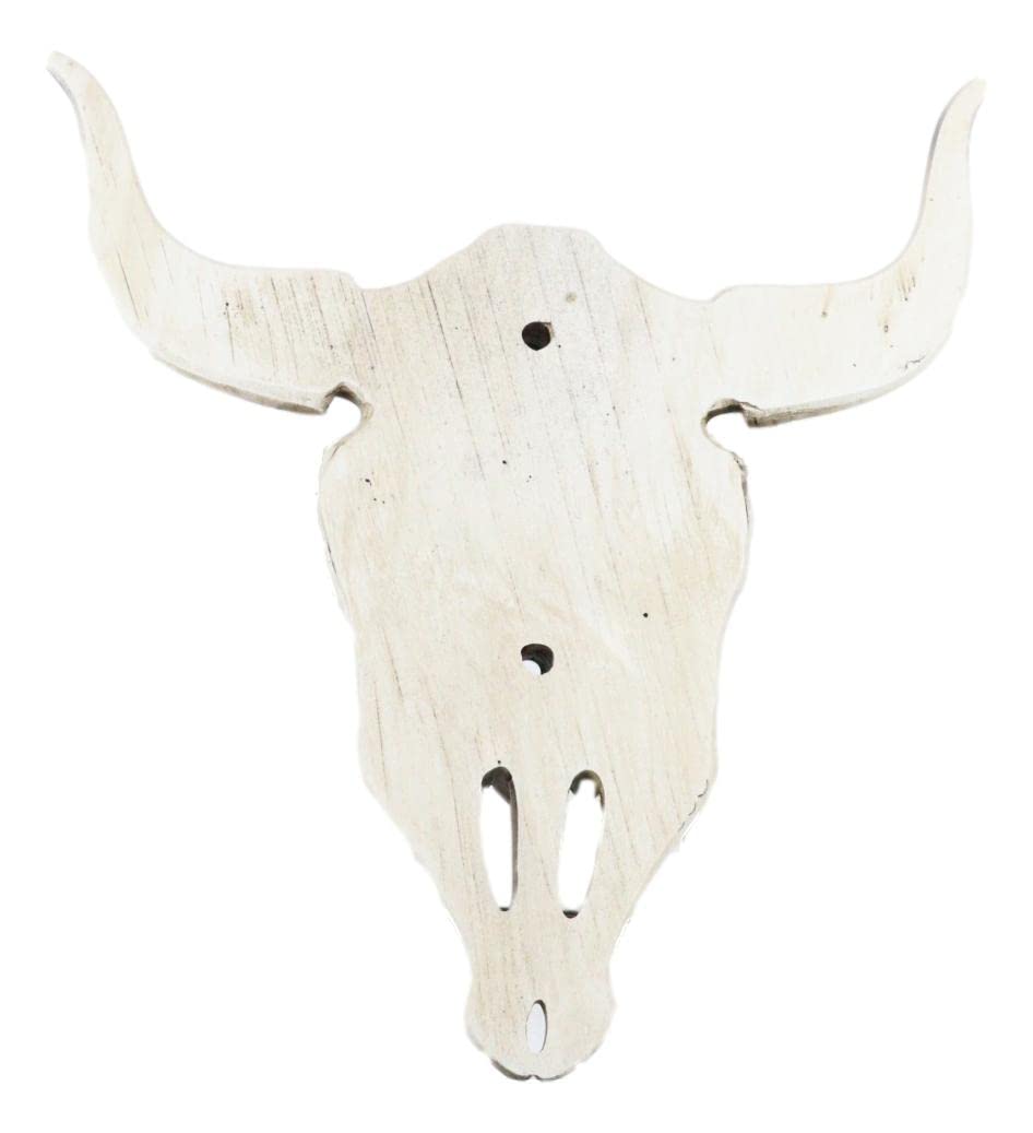 Ebros Gift 21" L Rustic Western Longhorn Bull Cow Skull With Giant Horseshoe Wall Decor Free Shipping | Home & Garden