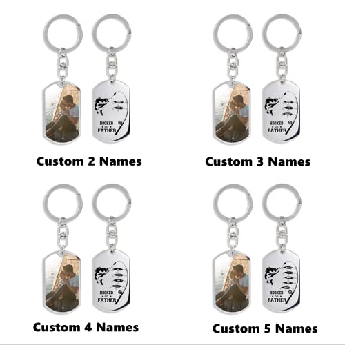 Custom Dad Keychain For Fathers Day Dad Gifts From Daughter Son Personalized Name/Photo Keychains For Daddy Husband #TOP2