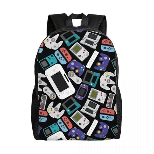 Vintage Gamer Xbox Lover - Mochila con impresión 3D de 16 pulgadas, doble correa para el hombro, peso ligero, se adapta a bolsa de laptop, Negro, Talla única