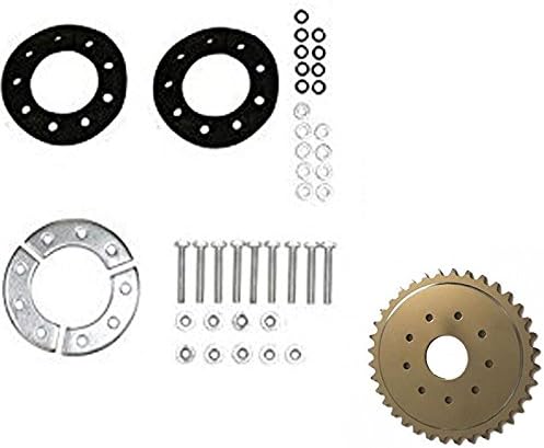 DONSP1986 Sprocket and Clamp Assembly 36 Teeth 9 Holes Sprocket & Sprocket Installation Set-66cc/80cc Gas Motor Engine Kit