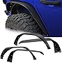 YITAMOTOR Flat Front & Rear Fender Flares Compatible with 2018-2023 Jeep Wrangler JL & JLU Unlimited (2/4 Doors), Off-Road Metal Steel Wheel Flares Liner 4 Pcs