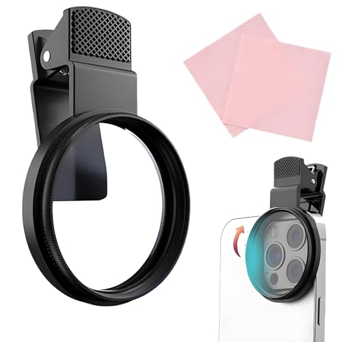 52mm CPL Phone Camera Lens Filter, Polarizer, Universal Phone Polarising Filter Mobile Phone Camera Polarizing Lens, Portable Polariscope Lens for Smart Phones