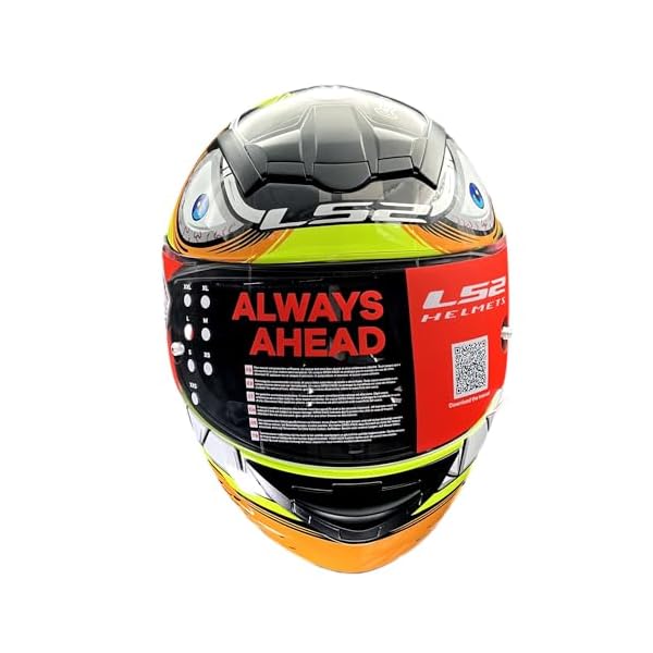 LS2 Helmets - FF352 Rookie - Rampage - Gloss Fluo Yellow - Single Visor Full Face Helmet (2XL - 600 MM)