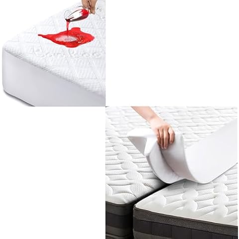 Bed Bridge Twin to King&King Cooling Mattress Pad Cover
