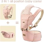 3 in 1 Ergonomic 360° Soft Baby Carrier, Baby Sling Comfortable Adjustable Positions, Fits All Newborn Toddler,HipSeat Infant Carrier, All Seasons,Perfect for Hiking Shopping Travelling