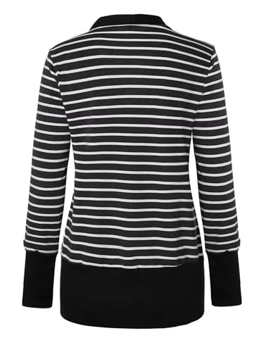 Richcoco Women'S Button Down Cardigan Long Sleeve Tops Shirts Outwear Solid Knit Ribbed Open Front Cardigan Sweaters  thumb #4