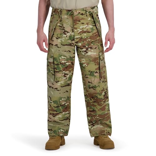 Propper Mens Gen 2 Waterproof Cargo Pocket Adjustable Pants Rain Protection Rain Pants for Outdoor Work Multicam Medium Long