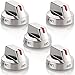 5 Pack DG64-00473A Burner Dial Knob Range Oven replacement Stainless Steel for Samsung NX58F5700WS NX58H5600SS NX58H5650WS NX58J7750SS NX58M6850SS NX58K7850SS Gas Range Replace AP5917439 PS9606608