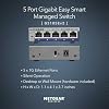 NETGEAR 5-Port Gigabit Ethernet Easy Smart Managed Switch (GS105Ev2) - Managed, Desktop or Wall Mount