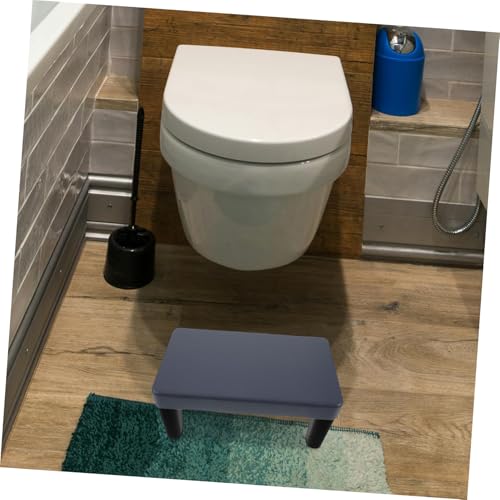 Tabouret WC antidérapant bleu et blanc pour adultes et enfants