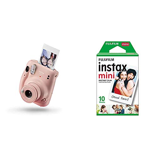 instax Mini 11 Blush Rose + Films Mini Instax - 86 x 54 mm - Monopack 10 Films
