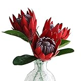 SPRIF Artificial Flowers Fake Silk Protea Cynaroides Plastic Flower Arrangements Decor Bouquet for W