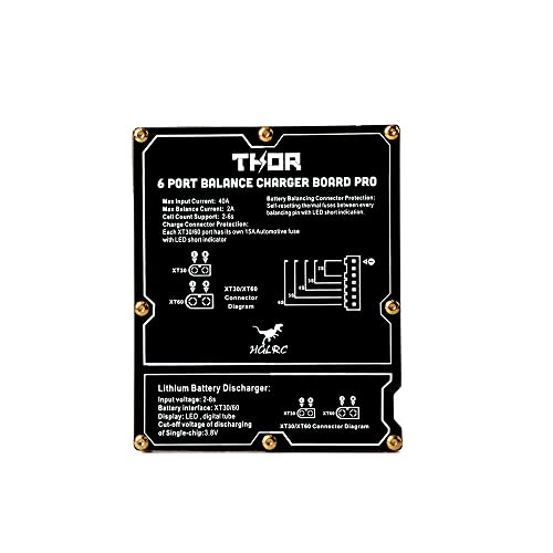 HGLRC Thor 6 Port Lipo Battery Balance Charger Board Pro 40A XT60 XT30 Plug 2-6S Integrated with Lipo Discharger for IMAX B6 ISDT Q6 Nano HOTA D6 Pro P6 by HGLRC - Used condition - Image 5