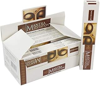 Nandita Mantra Meditation, 15 Gram Incense Stk (12 Packs x 15 grams each)