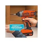 BLACK+DECKER 20V MAX* POWERCONNECT 1/4 in. Cordless Impact Driver Kit (BDCI20C) - Image 5
