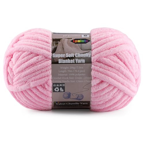 Velvet Chenille Yarn for Crocheting Super Bulky - 1 Skein
