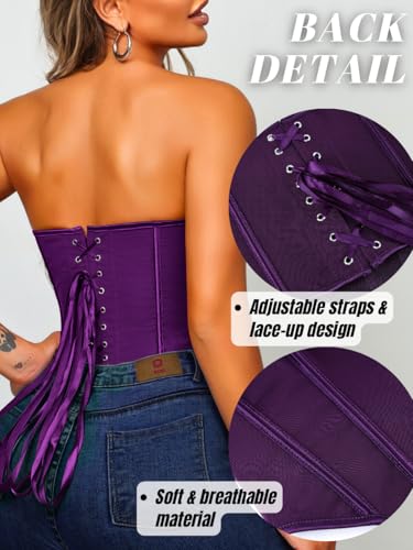 Image of ChiaoLezhee Heart Corset Top For Women, Sexy Concert Outfits Going Out, Strapless Crop Top, Overbust Bustier