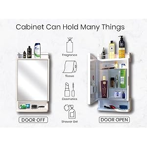 BRANCO Rich Look Bathroom Organizer | Bathroom Mirror | Bathroom Cabinet With Mirror | Plastic Corner Cabinet with Mirror | Standing Mirror With Storage | Washroom Mirrors | (White) BRANCO Rich Look Bathroom Organizer | Bathroom Mirror | Bathroom Cabinet With Mirror | Plastic Corner Cabinet with Mirror | Standing Mirror With Storage | Washroom Mirrors | (White)